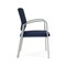 Lesro Newport Guest Chair Metal Frame, Silver, RF Blueberry Back, MD Ink Seat NP1101 - alternate 2